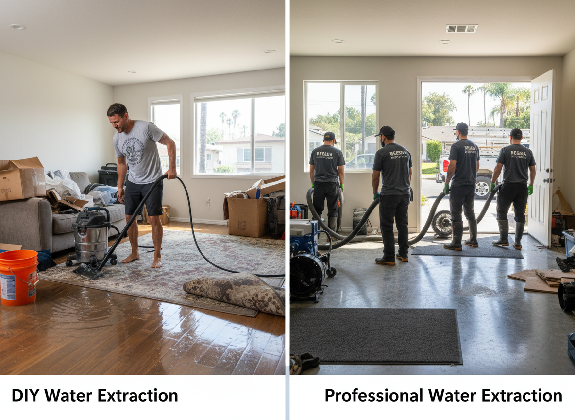 DIY vs Professional Water Extraction After a Flood in Reseda