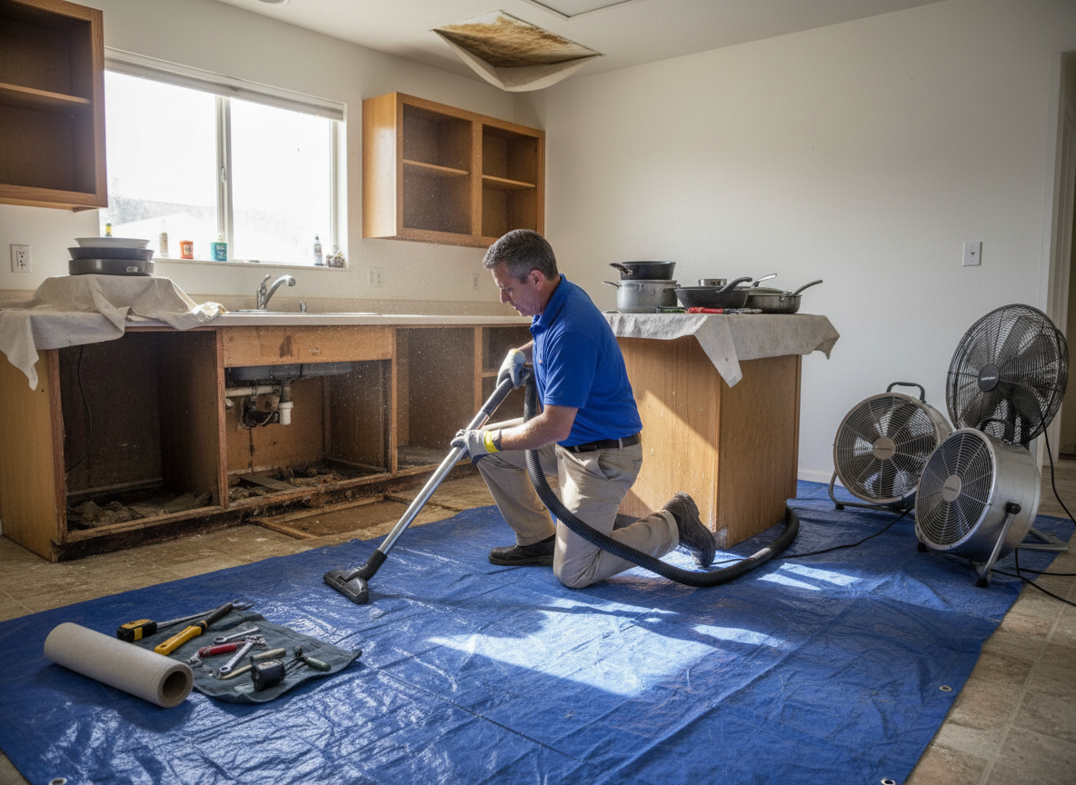 Kitchen Water Damage Repair in Reseda, CA